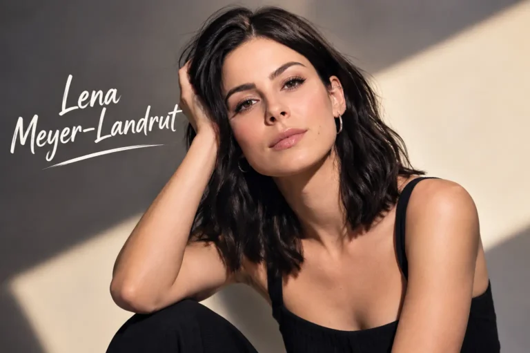 Lena Meyer-Landrut Porträt mit dunklen Haaren und elegantem Outfit
